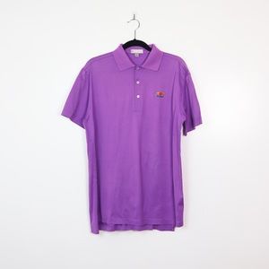 PETER MILLER Polo S Purple Short Sleeve Collar